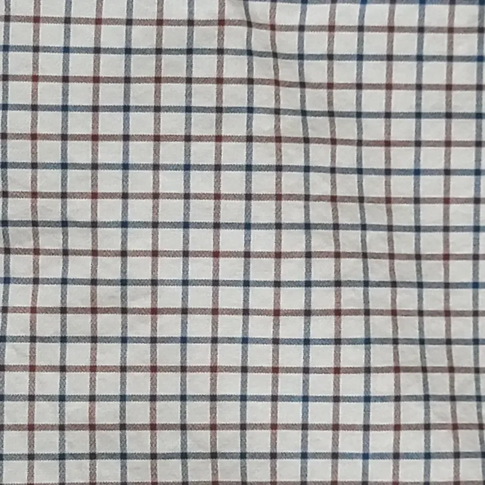 J.Crew Secret Wash Shirt Men's Slim Medium Brown Blue Check Cotton Button Front